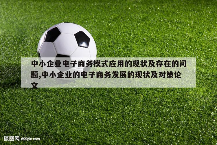 中小企业电子商务模式应用的现状及存在的问题,中小企业的电子商务发展的现状及对策论文